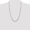 thumbnail image 2 of Diamond2Deal 925 Sterling Silver 2.5 mm Solid Rope Chain Necklace for Women 26", 2 of 7