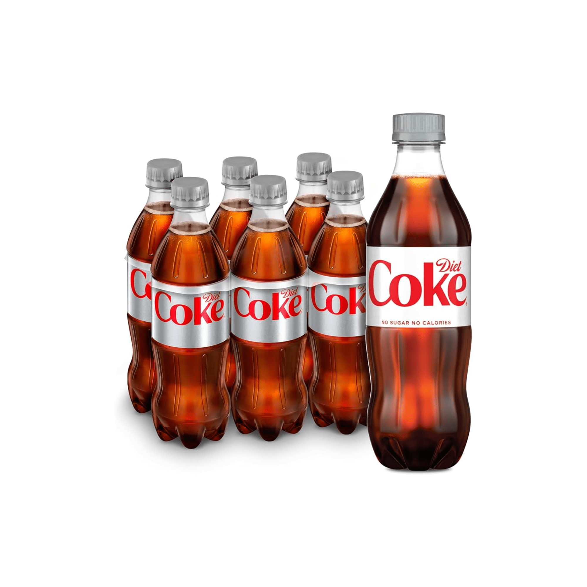 Diet Coke Soda Bottles, 20 fl oz Single Serve Soft Drink, Zero Sugar Cola, 24 Count