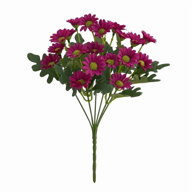 Ramo de crisantemos artificiales, orquídea saltarina para decoración del hogar y bodas, flor pequeña de seda, crisantemo artificial, aspecto fresco, orquídea saltarina, decoración de