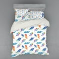 thumbnail image 2 of Ambesonne Feather Bedding Set 3 Pcs, Watercolor Bird Feather, Twin, Multicolor, 2 of 3