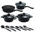 thumbnail image 1 of QUTETN Black 13 Piece Cookware Set Nonstick Pots Pans Home Kitchen Cooking Non Stick, 1 of 16