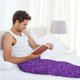 thumbnail image 5 of Balery Glitter Purple Pantalones de pijama para hombre, pijama ultraligero, pantalón de descanso-Medium, 5 of 6