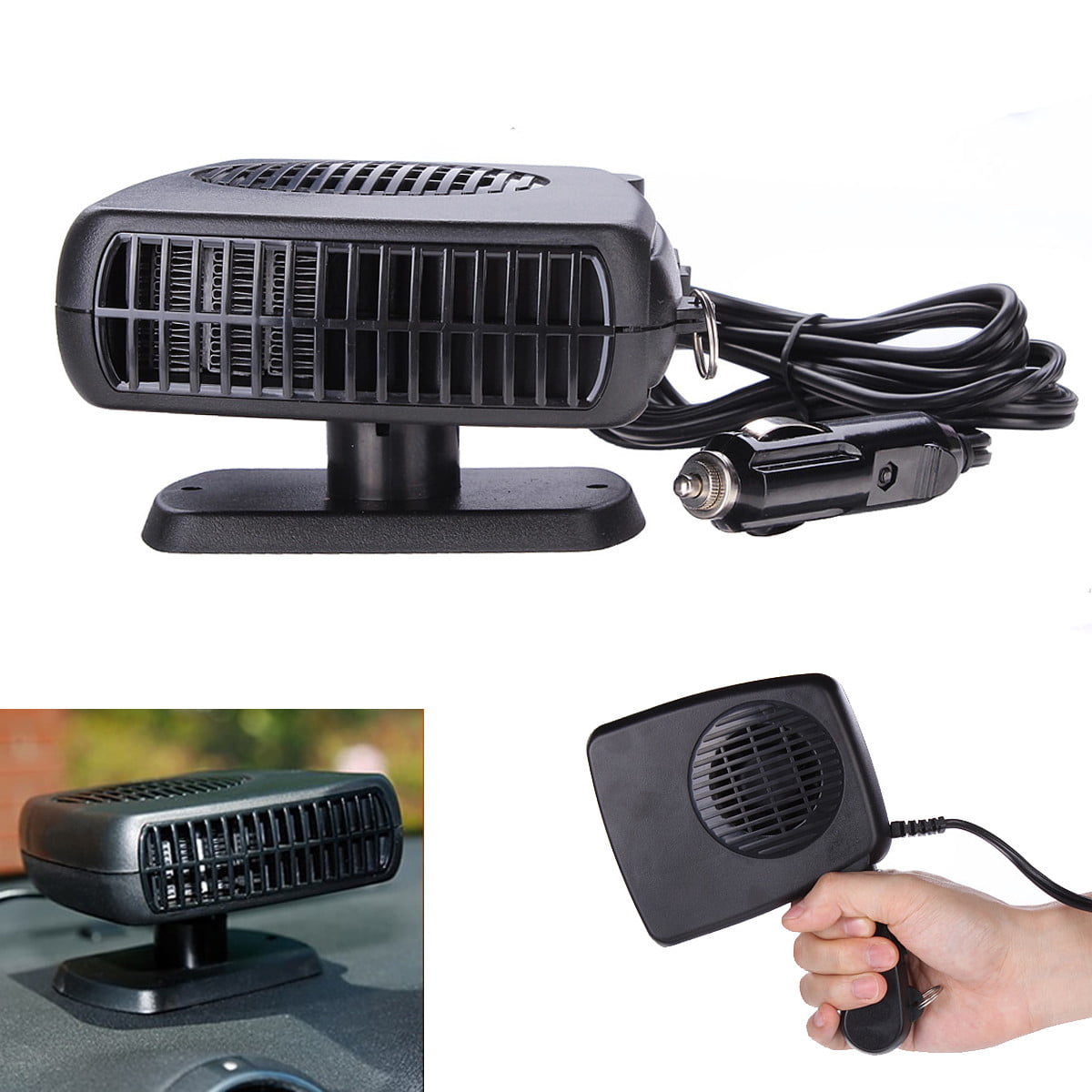Car Ceramic Heating Cooling Heater Fan Defroster Demister Portable 2 in1 Upgrade 