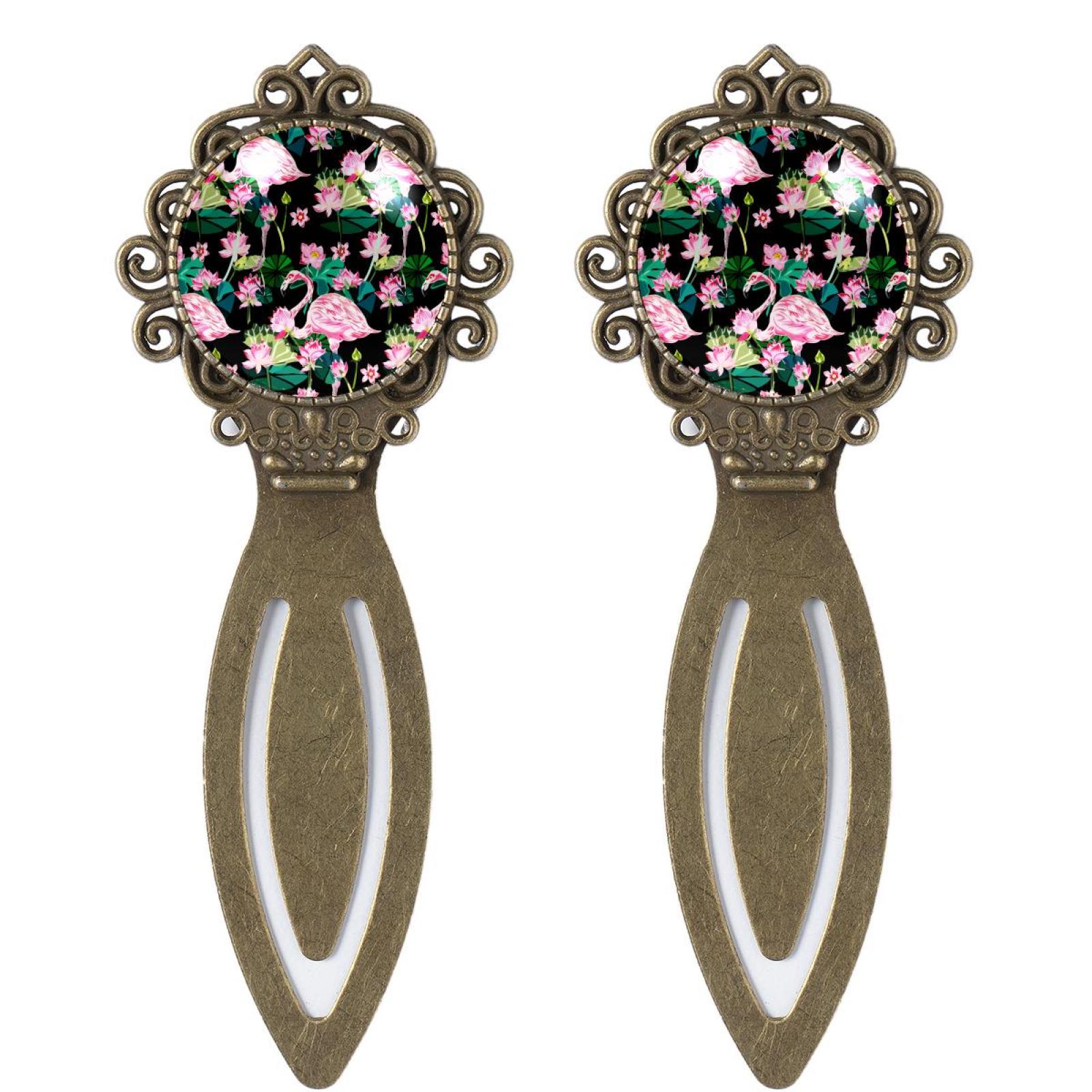 Bookmark Gift Box Set Vintage Bookmarks Page Holder with Crystal Glass