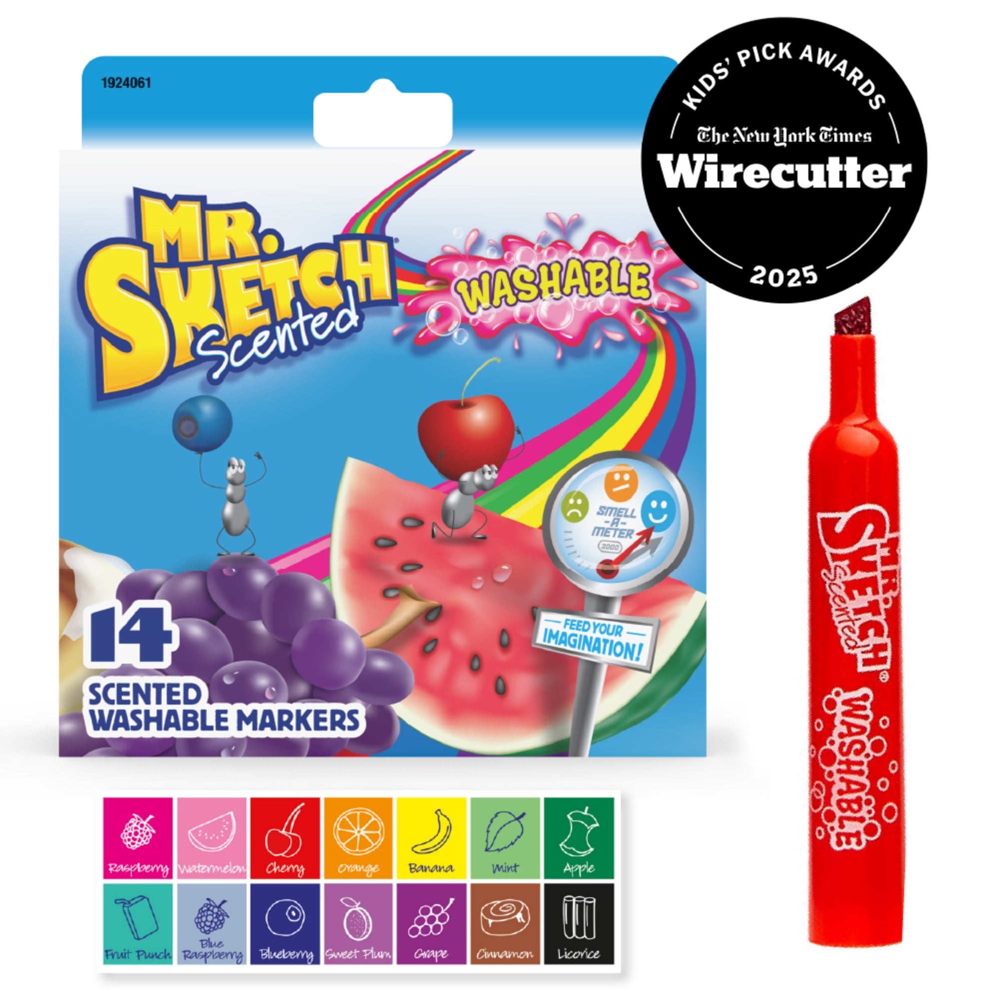 現代美術　DISKAH『DISKAH SMASH！』スプレー＆マーカー0317A Mr. Sketch, Scented Washable Markers, Assorted Colors, 14 Count