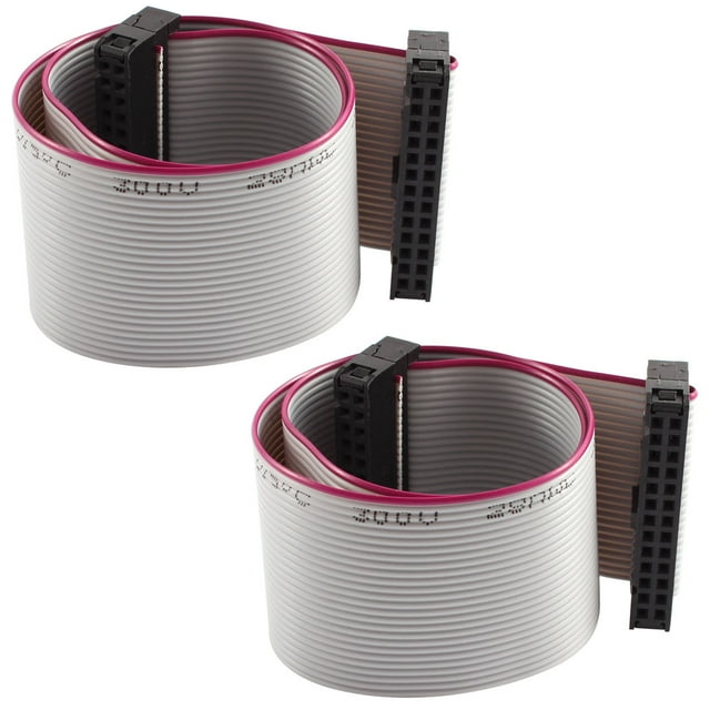 Cable de extensión de datos de disco duro de 2 piezas FC-26P IDC de 26 pines F/F, conector de cable plano de cinta de 30 cm de largo para placa base
