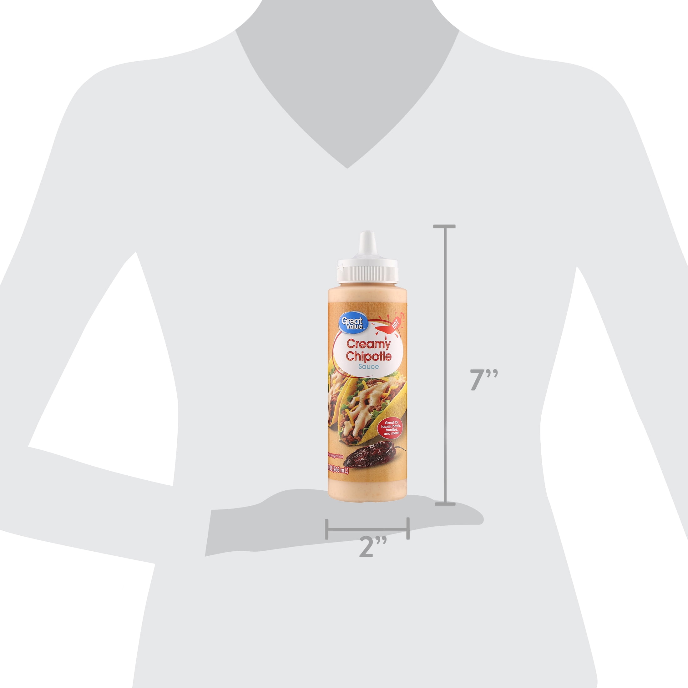 Great Value Creamy Chipotle Sauce, 9 fl oz Bottle