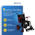 thumbnail image 2 of Journey Air Elite Lightweight Foldable Electric Power Chair for Adults, Red, 2 of 5