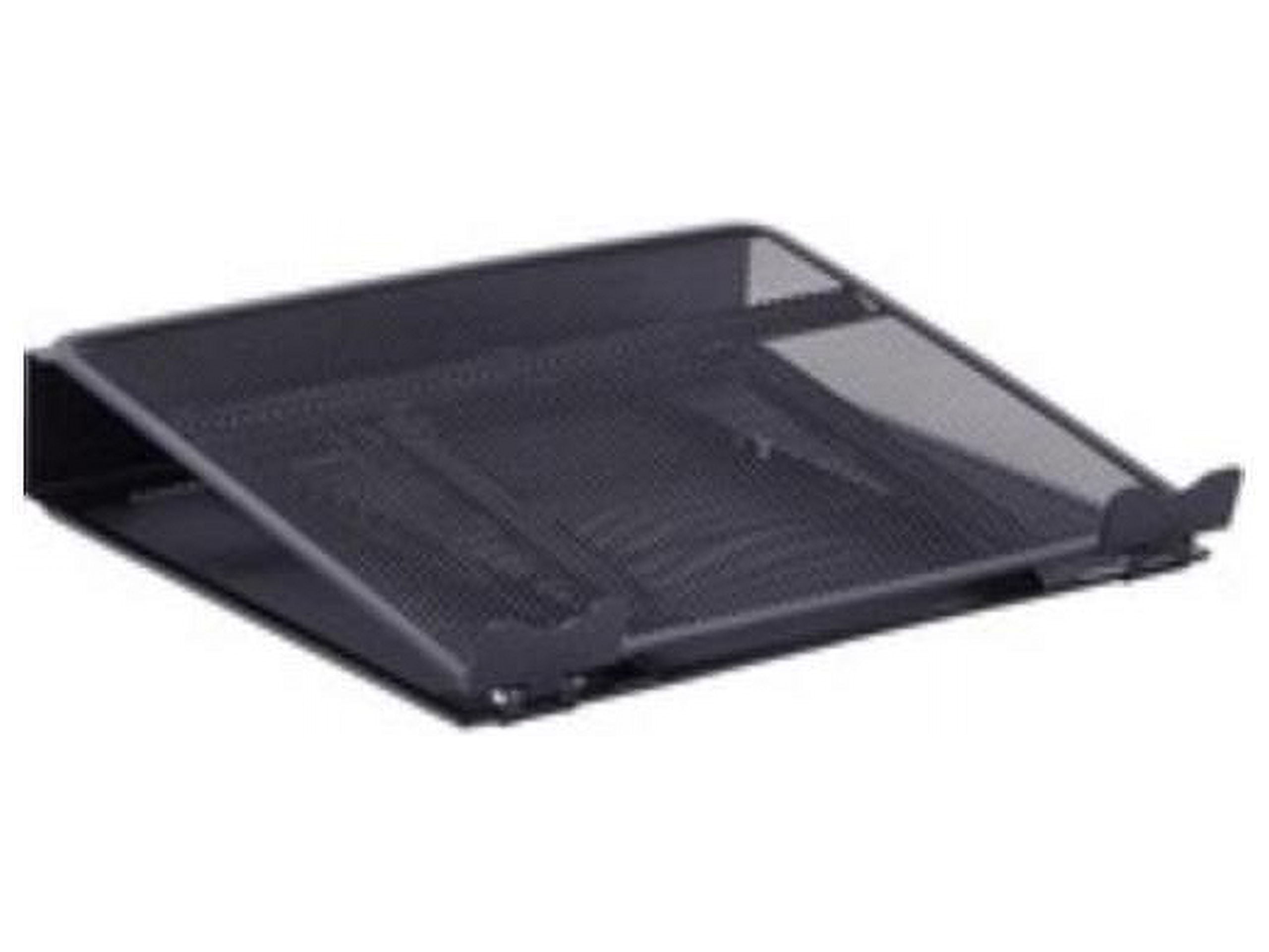 Lorell Mesh Laptop Stand 3.5" Height x 13" Width x 11.5" Depth - Desktop - Steel, Metal - Black
