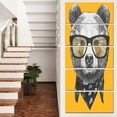 thumbnail image 1 of Funny Bear with Formal Glasses - Contemporary Animal Art Canvas, 1 of 3