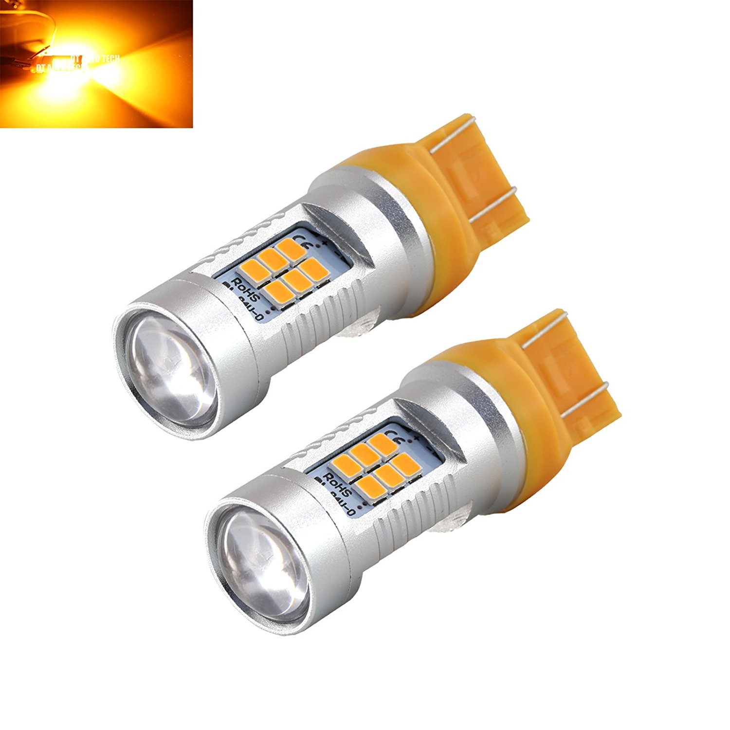 7443 Amber Yellow 50W High Power 3535 Chip LED Projector Turn Signal