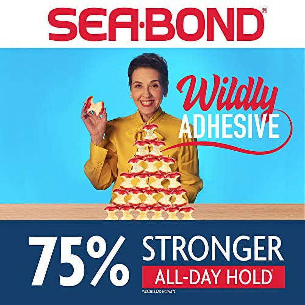 4 Pack - Sea Bond Secure Denture Adhesive Seals, Fresh Mint Lowers, All-Day-Hold, Mess-Free, 30 Count