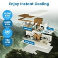 thumbnail image 4 of Costway Portable Air Conditioner 6000 BTU (10000BTU ASHRAE) 4-in-1 AC with Cool Fan Humidifier Sleep Mode, 4 of 12