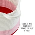 thumbnail image 5 of Honey Can Do Nesting Cotton Rope Storage Basket Set, Red Ombré, 5 of 8