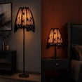 thumbnail image 4 of Halloween Black Lace Lamp Shade Cover,Gothic Spider Web Bat Pattern Sheer Wrap for Table Lamps,Pendant Lights,Fireplace,Home Party Decor,60x19.7 inch, 4 of 5