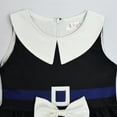 thumbnail image 3 of Girls Wednesday Cartoon Dress Sleeveless Halloween Christmas Party Dress, 3 of 6