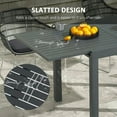 thumbnail image 6 of Topcobe Expandable Patio Table, Outdoor Dining Table for 4-6 with Aluminum Frame for Garden, Lawn, Balcony Terrace, Gray, Modern Outdoor Patio Furniture for Backyard, 6 of 11