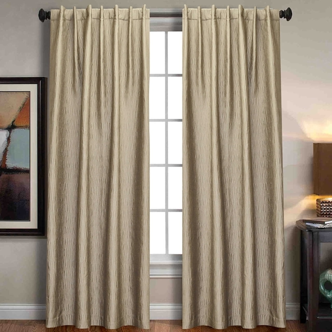 Sonoma Rod Pocket Back Tab 84 Inch Window Curtain Panel In Cream