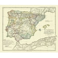 thumbnail image 2 of Perthes 14x12 White Modern Wood Framed Museum Art Print Titled - Spain Portugal - Perthes 1854, 2 of 4