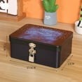 thumbnail image 2 of High Quality Household Large Capacity with Lock Key Vintage Desktop Storage Case Empty Box Metal Box Tinplate Box G, 2 of 8