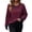 Wine, variant on Enjoytime Striped Crewneck Sweatshirts Women Long Sleeve Pullover Tops Fall Fashion Solid Trendy Clothes
