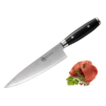 Forged Cutlery 8 Inch Chefs Knife - KATSURA Cutlery Japanese 8'' VG-10 3 Layers Forged Steel Chef's Knife
