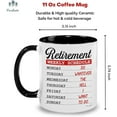 thumbnail image 3 of Retirement Weekly Schedule Mug - Funny Retired Gifts for Men, Women, Retirement Present Dad Mom, Ideas for Her Coworkers, Office, Family, Retirement Cup for Birthday, Christmas, Happy Gifts, 3 of 6