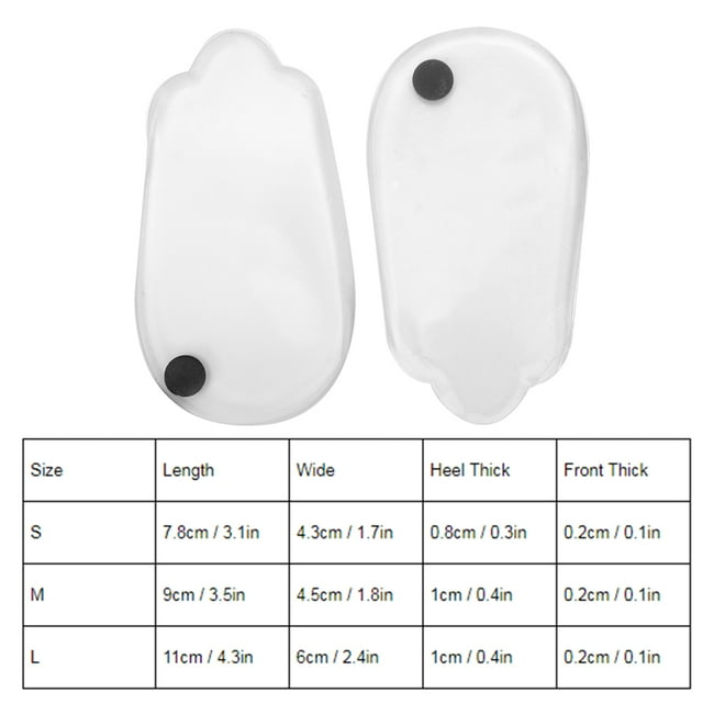 Cojín para el talón, 3 pares de almohadillas de gel para el talón, almohadillas para el talón diseñadas para el futuro