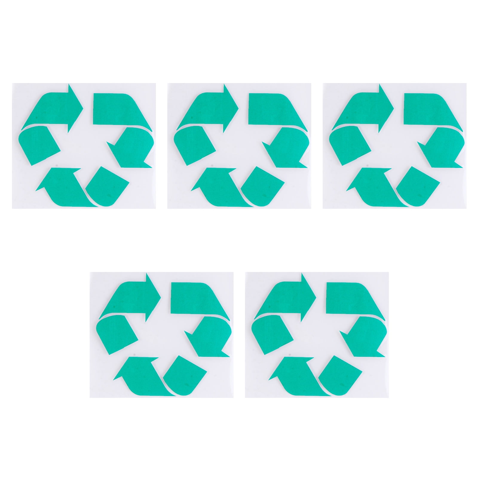 to Organize Trash cans or Garbage containers and Walls -Countour Cut Small White Sticker 5in x 5in 2 Pack Recycle Symbol Sticker Decal 