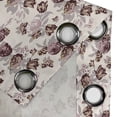 thumbnail image 4 of Ambesonne Grommet Curtain, , 50"x60", Maroon Mauve and Ivory, 4 of 5