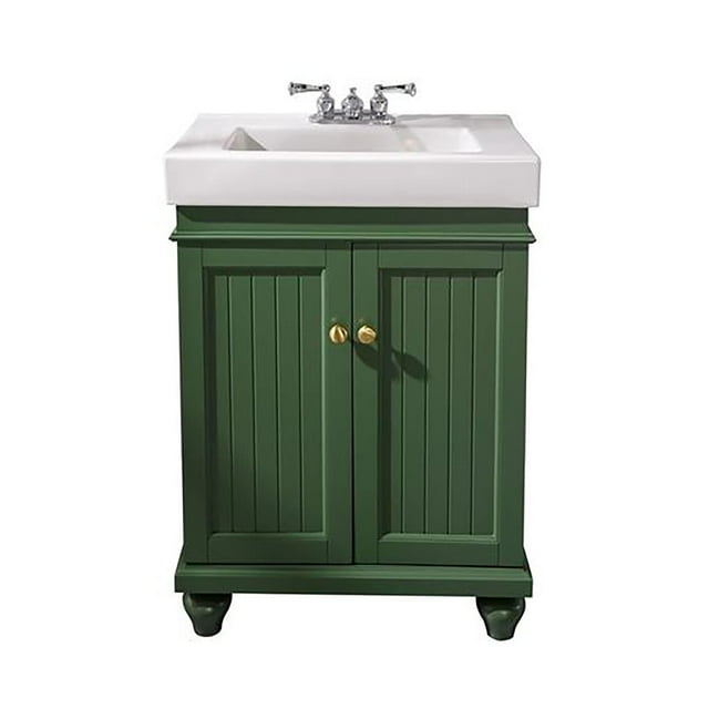 Legion Furniture Meuble-lavabo Vert à la Mode de 24 Pouces
