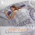thumbnail image 3 of Purple Lavender Full Size Comforter Set, Flowers Vintage Wood Grain Flower Pot Bedding for All Seasons, 4 Pcs Bed Set, 1Quiltcover (86"x86") ,1Sheet(80"x116"), 2Pillowcases (30"x20"), 3 of 9