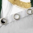 thumbnail image 4 of Castle Fairy Stripes Blackout Curtains Set of 2 (52x84 Each),Green Gold Window Curtains, 4 of 6