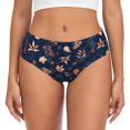 thumbnail image 1 of Balery Autumn Leaves With Blue Ropa Interior de Algodón para Mujer con Dibujo – Braguitas Cómodas y Elásticas, Estilo Clásico-X-Large, 1 of 6