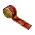 thumbnail image 1 of KLKCMS Christmas Ribbon DIY Gift Wrapping Ribbon for Bouquet Garland Craft Projects Red, 1 of 9