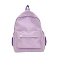 thumbnail image 2 of Unisex Solid Color Nylon Backpack Fashion Multi-Color Zipper School Bookbag Back to School Backpack for Men Women, 2 of 4