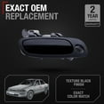 thumbnail image 2 of Driver Side Exterior Door Handle, Front Left - Compatible with 1998-2002 Toyota Corolla, 1998-2002 Chevrolet Prizm - Textured Black, Plastic - OEM 69220-02030, 6922002030, 6921002030, TO1310132, 2 of 5