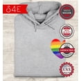 thumbnail image 2 of S4E Men's Gay Rainbow Heart LGBTQ Pride Hoodie Sweatshirts XXX-Large Sports Grey, 2 of 4