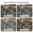 thumbnail image 7 of ODIKA 8'x10' Washable Area Rug Non-Slip Chair-Friendly Mat Snake Moody Abstract Gothic Serpent Vintage Scroll Coiled Border for Dining Room, Large Office, Lounge, 7 of 7