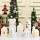 thumbnail image 5 of Adornos navideños de cerámica blanca para casa, luces LED, decoración para el hogar, festival, cono, decoración de escritorio, luz navideña, 5 of 5