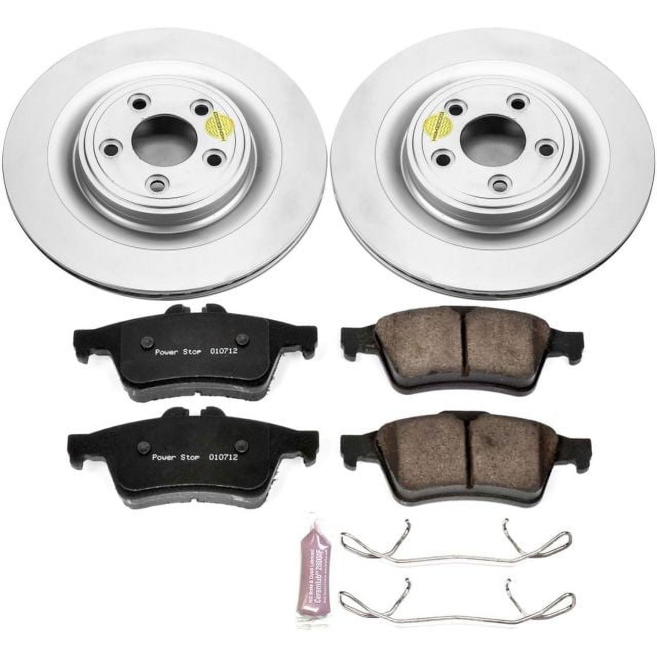 PowerStop Rear Geomet Coated Brake Rotor and Pad Kit Fits: JAGUAR Select Models CRK4612