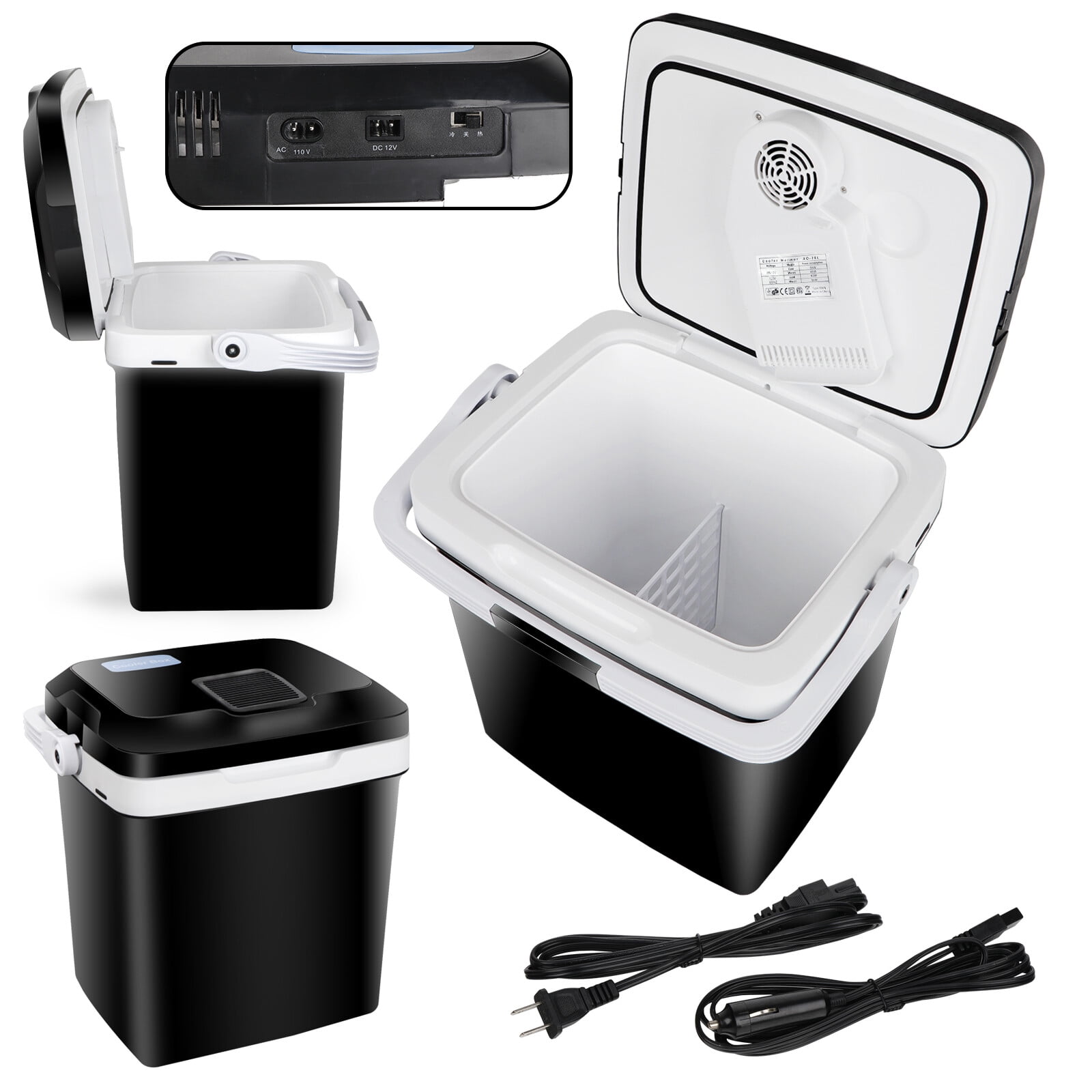Favory Mini Fridge Electric Cooler and Warmer for Car- 12V DC Car Refrigerator with Automatic Locking Handle, 28 Quart Portable Car Fridge for Travel and Camping