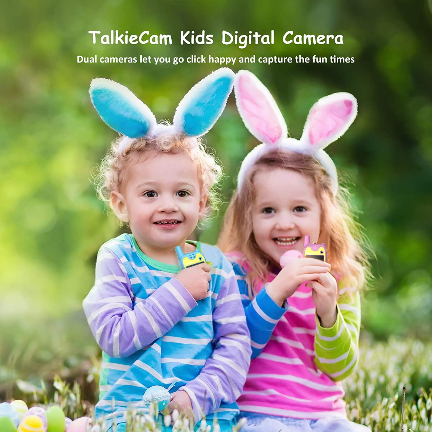 Dragon Touch Walkie Talkies Kids Camera, TalkieCam Multifunctional 1080P  Digital Video Camera Toy with Built-in Games, Backlit LCD, Flashlight for  