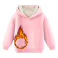 thumbnail image 2 of KAUOD Kids Fleece Lined Hoodies Plain Thick Warm Winter Pullover Sweatshirts Boys Girls Oversized Fuzzy Hoodie Clothes, 2 of 4