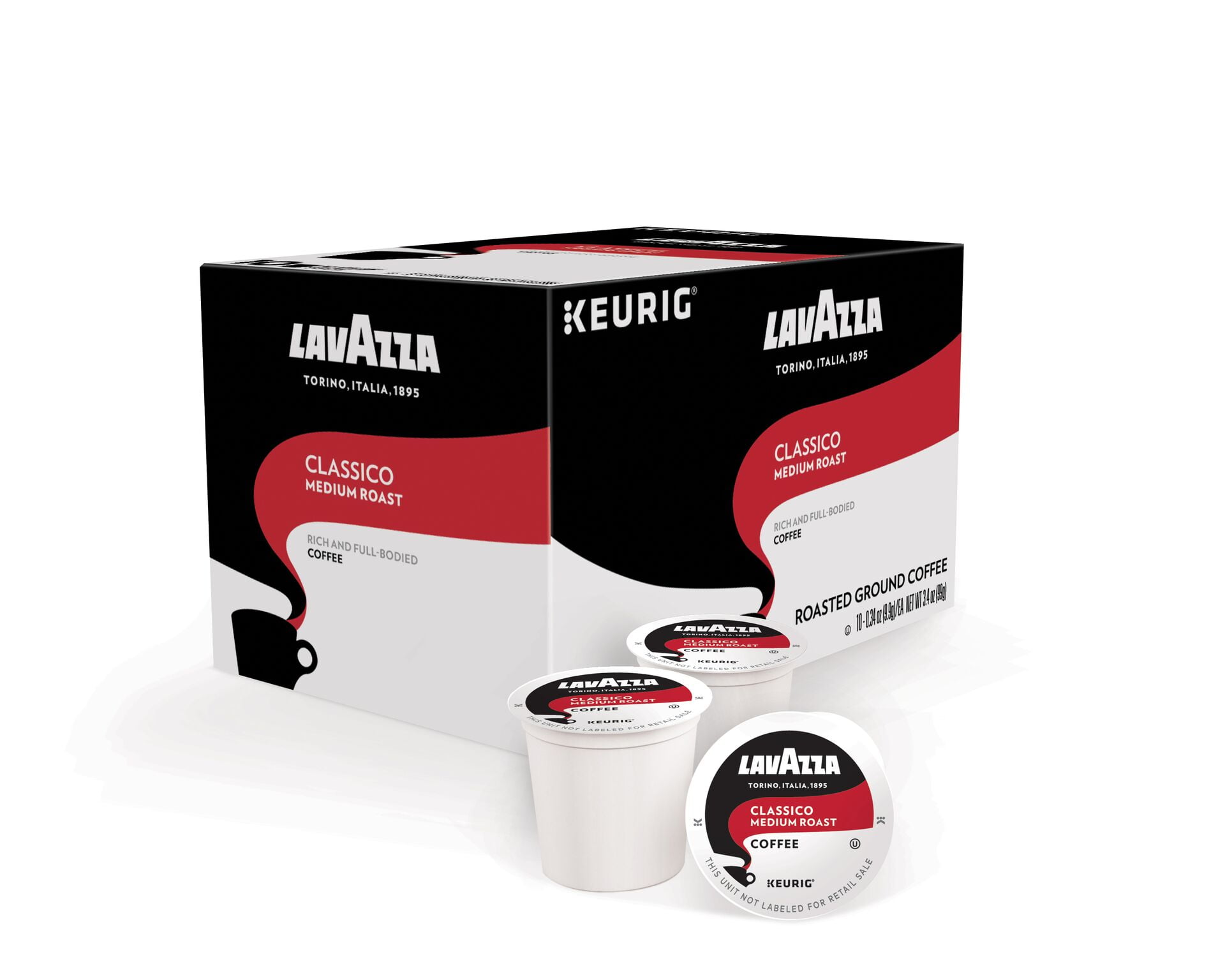 Lavazza Classico SingleServe Coffee KCups for Keurig Brewer, Medium Roast, 10 Count BrickSeek