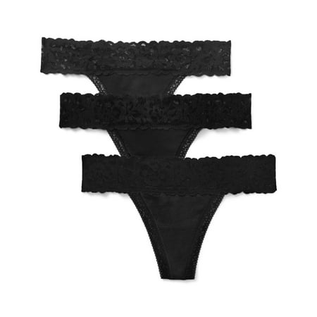 

Adore Me Kourtney Cotton Pack Thong Women s Panties Plus and Regular Sizes