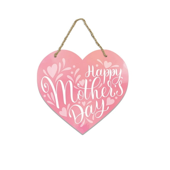 Pompotops Front Door Welcome Sign - Creative Heart-Shaped Happy Mother'S Day Sign