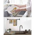 thumbnail image 5 of Vintage Daisy Floral Kitchen Dish Towels for Drying Dishes Set of 4, Spring Flowers Botanical Leaves Checkered Wooden Waffle Weave Microfiber Hand Tea Bathroom Towels Quick Dry Absorbent Towel 12x12, 5 of 7
