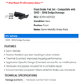 thumbnail image 2 of Front Brake Pad Set - Compatible with 2003 - 2006 Dodge Durango 2004 2005, 2 of 2