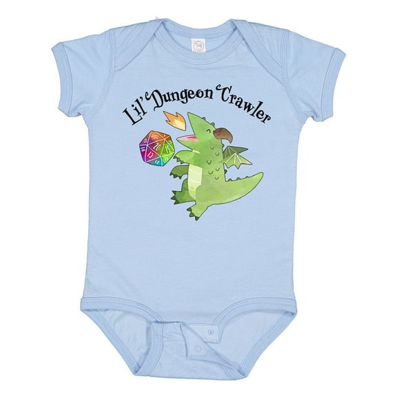 Inktastic Lil' Dungeon Crawler Cute Dragon Boys or Girls Baby Bodysuit